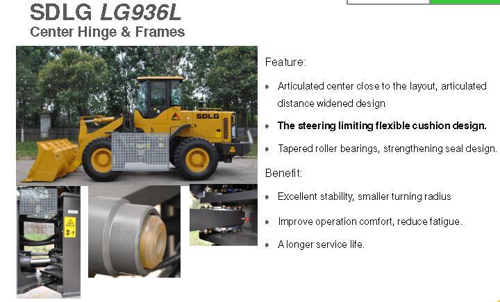 China Best of 3t Wheel Loader /Payloader Sdlg LG936L