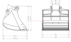 26181036061 2.0m³ Excavator Bucket(Rock) for SDLG E6350H Excavator