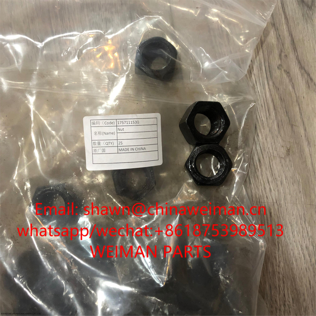 SHANTUI BULLDOZER PARTS BOLT 1547011143 NUT 1757111530 