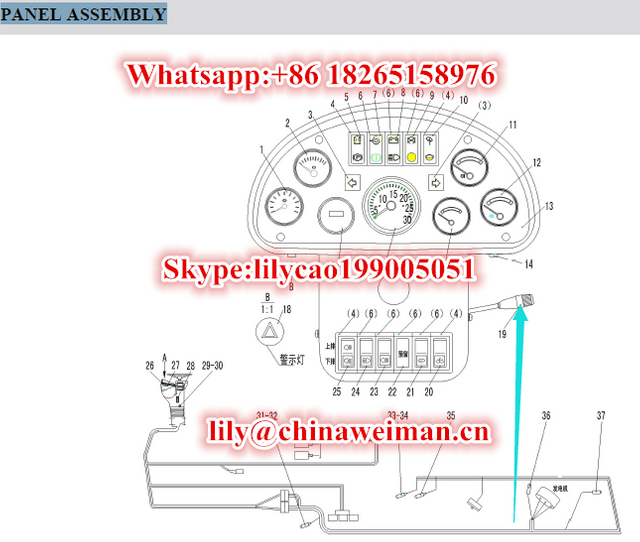 Sdlg COMBINED SWTICH LG13-ZHK 4130000021 for LG956L Wheel Loader Parts