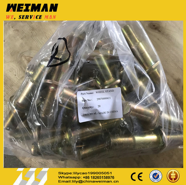 Sdlg spare part Wheel bolts 29070000621 and nut 29070000081 for LG953/LG956 WHEEL LOADER